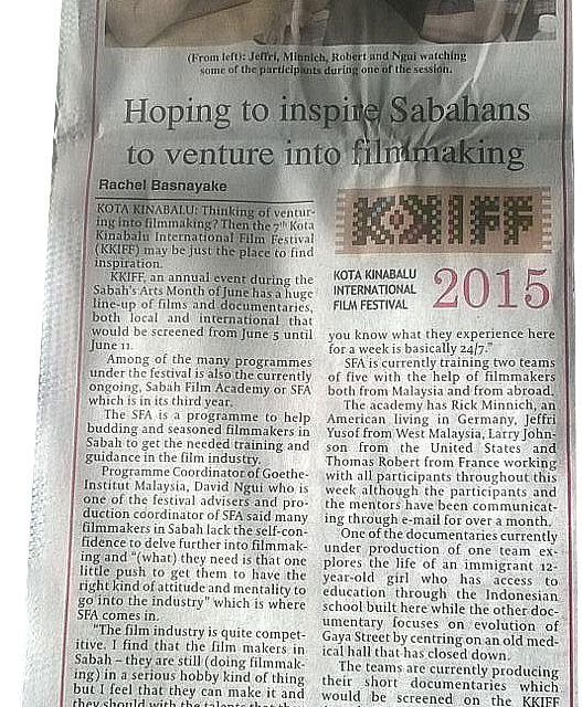 Hoping to inspire Sabahans to venture into filmmaking