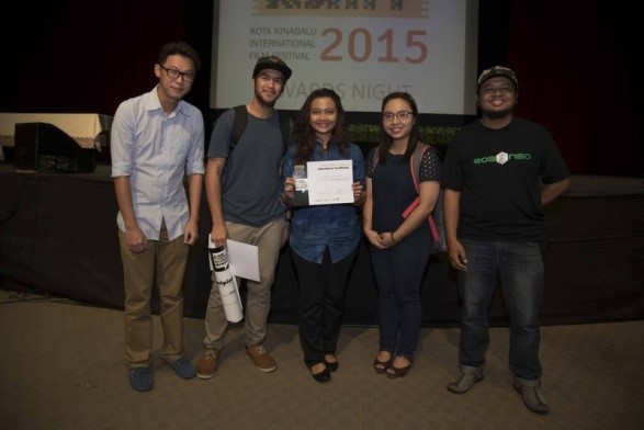 Fragile/Rapuh production team - Aaron second from left & Bebbra second from right